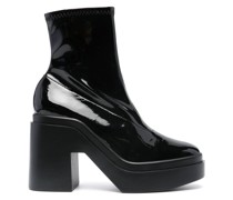Stiefeletten aus Lackleder 100mm
