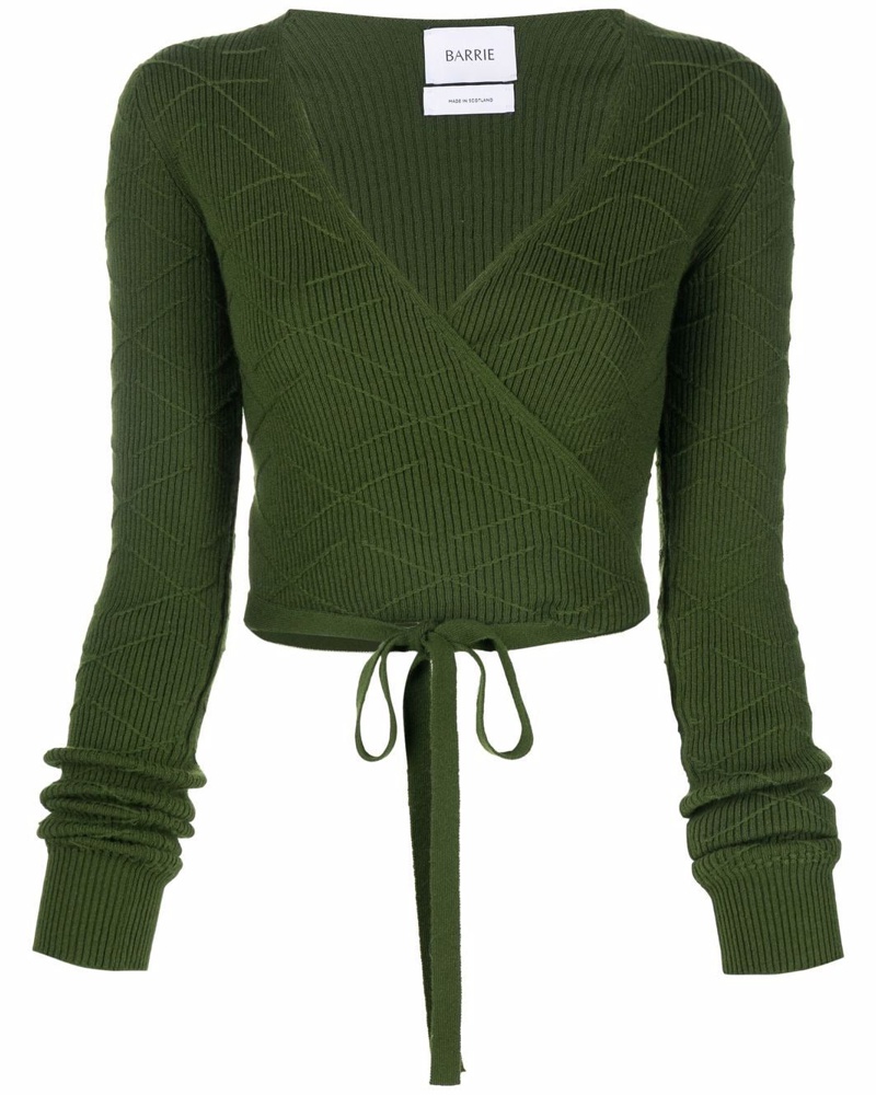 Barrie Damen Gerippter Cardigan aus Kaschmir