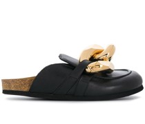 Loafer-Mules mit Kettendetail
