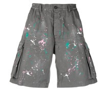 Cargo-Shorts mit Farbklecksen