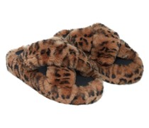 Slipper aus Faux Fur