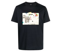 T-Shirt mit Zebra-Motiv