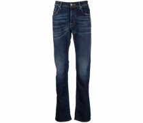 Halbhohe Straight-Leg-Jeans
