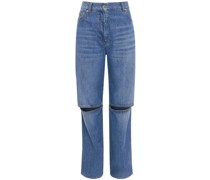 Straight-Leg-Jeans mit Cut-Outs