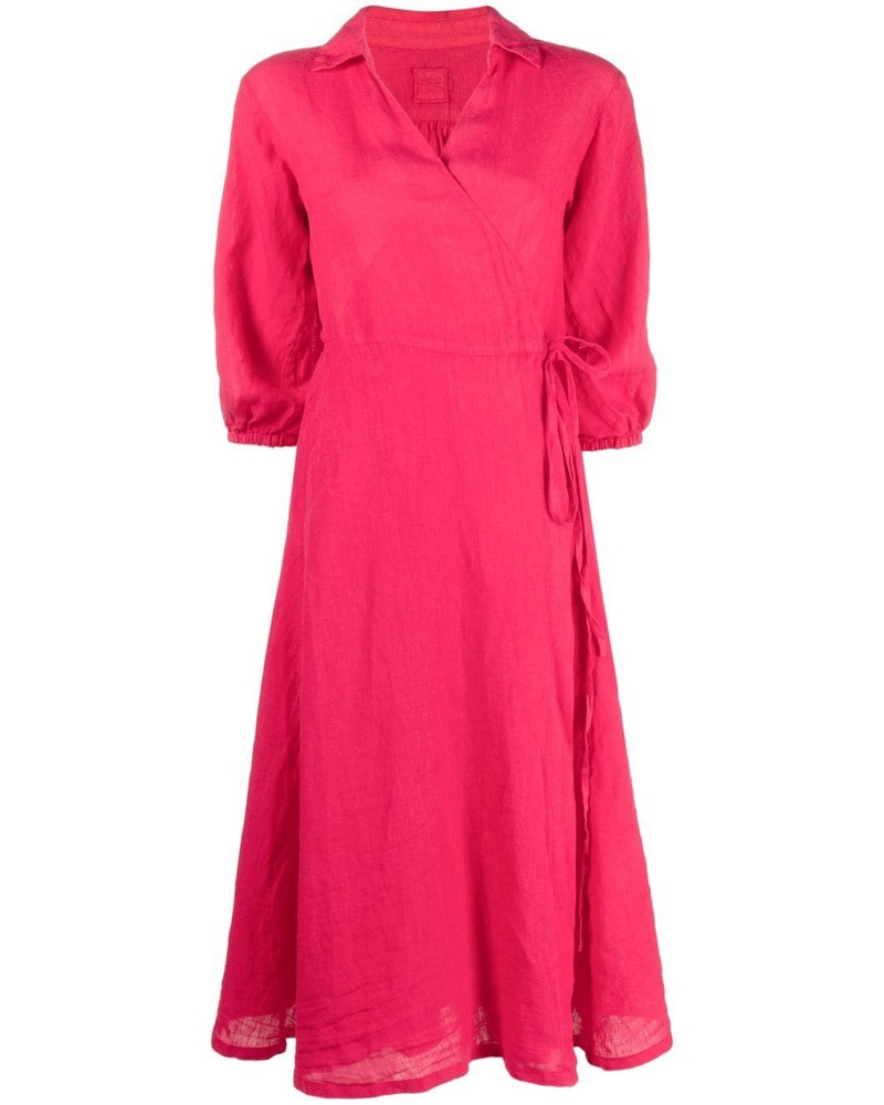 120% Lino Damen Gewickeltes Leinenkleid 120% Lino Damen Gewickeltes Leinenkleid