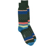 Gestreifte Socken mit Polka Dots