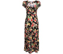 Midikleid mit Blumen-Print