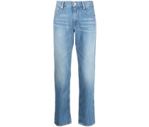 Gerade Jeans mit Stone-Wash-Effekt