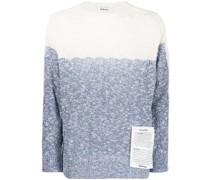 Zweifarbiger Strickpullover
