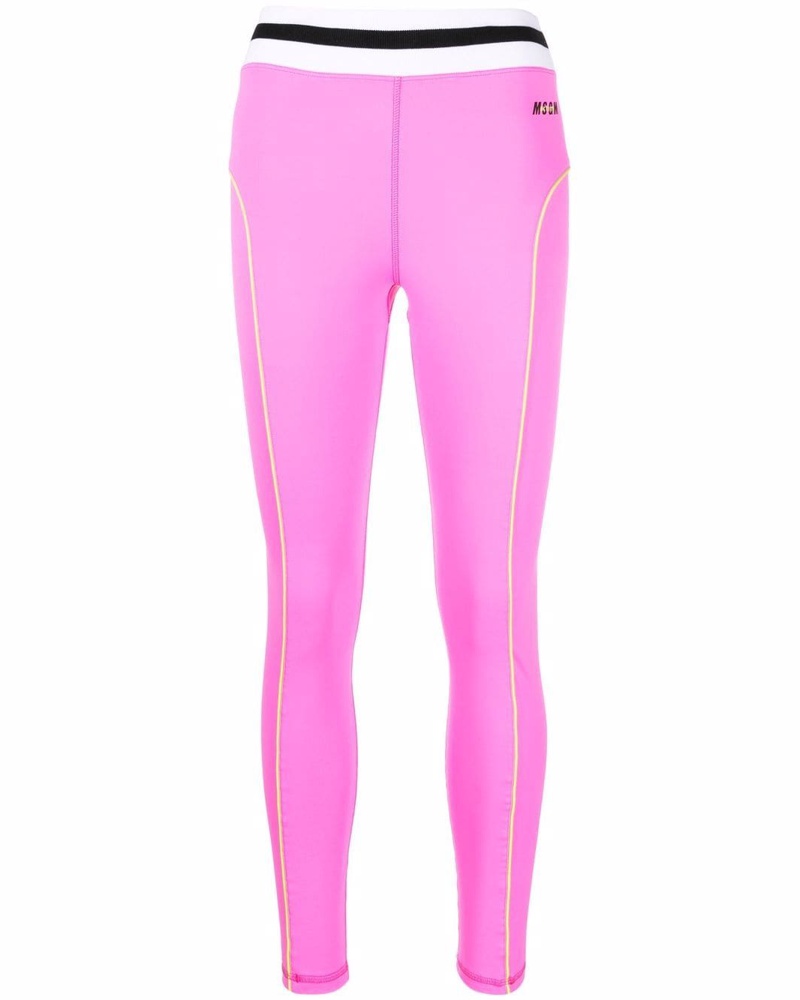 MSGM Damen Leggings mit Logo-Print