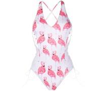Badeanzug mit Flamingo-Print