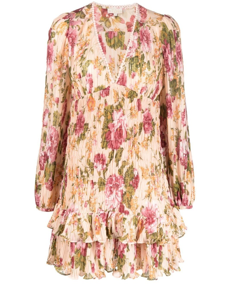 byTiMo Damen Minikleid mit Falten