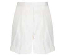 High-Waist-Shorts mit Falten