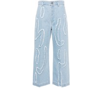 Weite Pelanac Cropped-Jeans