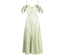 Schulterfreies Dina Midikleid