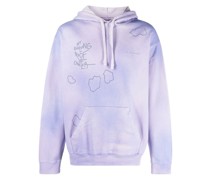 Ausgeblichener Hoodie mit Print