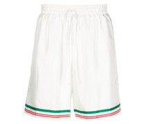 Shorts aus Seide mit grafischem Print