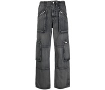 Hoch sitzende Straight-Leg-Jeans