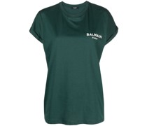 T-Shirt mit geflocktem Logo