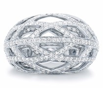 18kt Weißgoldring mit Diamanten