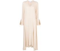 Langes Kleid mit V-Ausschnitt