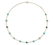 18kt 'Lollipop' Gelbgoldhalskette mit 13 Steinen