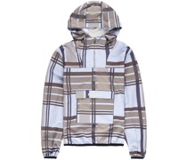 Karierte Kapuzenjacke