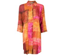 Hemdkleid mit abstraktem Print