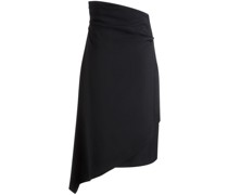 wrap asymmetric midi skirt