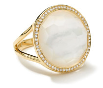 18kt 'Lollipop' Gelbgoldhalskette mit Perlmutt