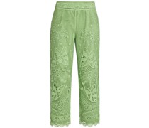 Guipire embroidered trousers