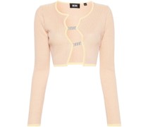Gerippter Comma Cropped-Cardigan