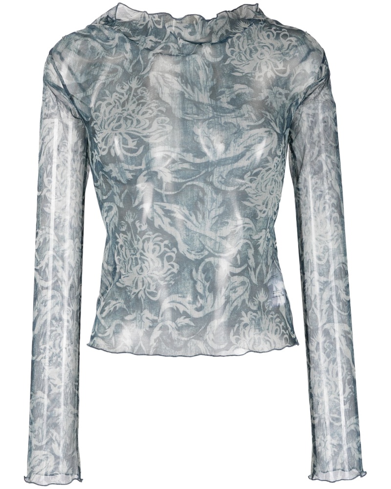 Charlotte Knowles Damen Langarmshirt mit grafischem Print