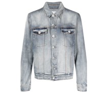 Jeansjacke mit Bleach-Effekt