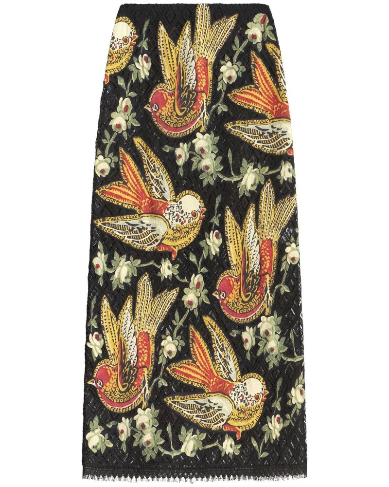 Etro Damen Bestickter Midirock
