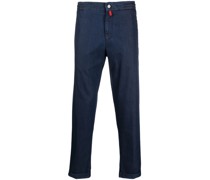 Halbhohe Straight-Leg-Jeans