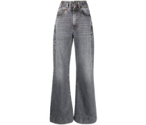Schlagjeans mit hohem Bund