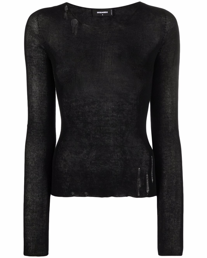 Dsquared2 Damen Pullover in Distressed-Optik