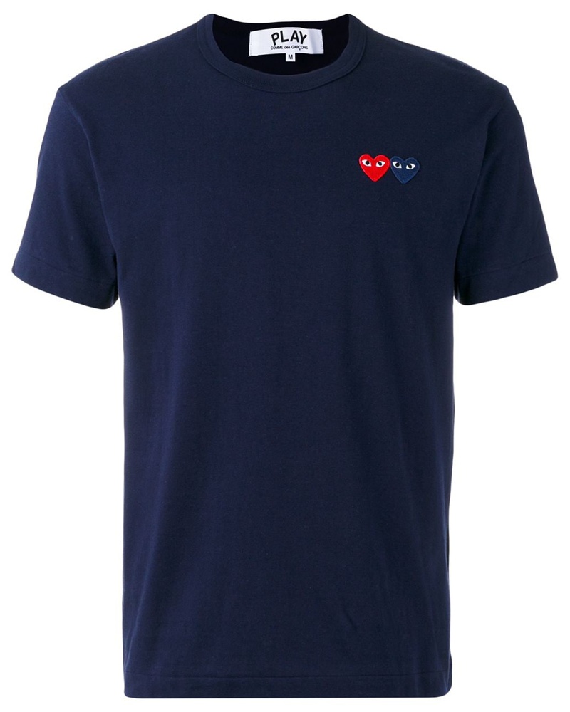 cdg shirt blue
