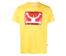 T-Shirt mit Kerzen-Print