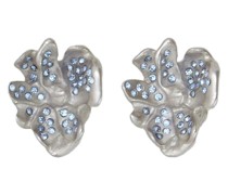 Ohrringe in Blumenform mit Kristallen