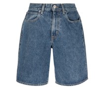 Hoch sitzende Jeans-Shorts