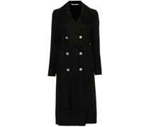 Luce double-breasted linen coat