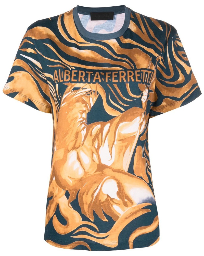 Alberta Ferretti Damen T-Shirt mit grafischem Print