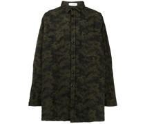 Oversized-Hemd mit Camouflage-Print