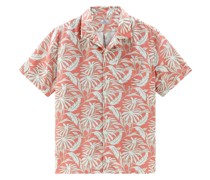 Bowlinghemd mit tropischem Print