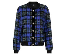 Karierte Bomberjacke aus Tweed