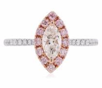 18kt Weißgoldring mit Diamanten