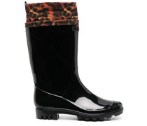 Gummistiefel mit Leopardenmuster