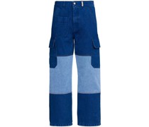 Cargo-Jeans mit Kontrasteinsätzen